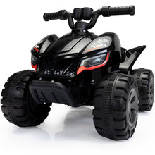 Load image into Gallery viewer, iRerts Black 6V Battery Powered Ride on ATV Cars with Music, LED Lights, Spray Device, Kids Ride on ATV Electric Quad Car for Toddlers Boys Girls 3-5 Year Old Boys Girls Gifts
