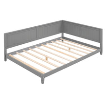 Load image into Gallery viewer, iRerts Full Daybed, Wood Full Bed Frame with Headboard and Sideboard, Full Sofa Bed Frame Daybed with Slat Support, No Box Spring Needed, Full Size Daybed Frame for Living Room Bedroom, Gray
