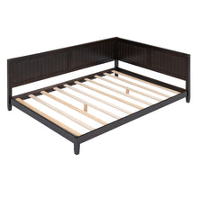 Load image into Gallery viewer, iRerts Full Daybed, Wood Full Bed Frame with Headboard and Sideboard, Full Sofa Bed Frame Daybed with Slat Support, No Box Spring Needed, Full Size Daybed Frame for Living Room Bedroom, Espresso
