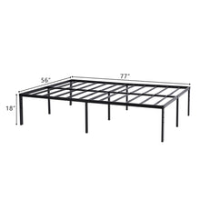 Load image into Gallery viewer, iRerts Metal Full Bed Frame, Heavy Duty Full Platform Bed Frame with Steel Slat Support, Full Size Bed Frame for Bedroom Guest Room Dormitory, No Box Spring Needed, Under-Bed Storage, Black
