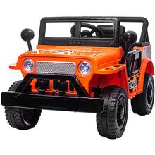 Load image into Gallery viewer, iRerts 12V Electric Ride On Cars, Kids Ride on Toys for Kids Boys Girls Birthday Gifts, Battery Powered Kids Electric Vehicle Car with Horn, LED Lights, Pull Rod, Double Open Doors
