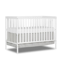 Load image into Gallery viewer, iRerts 5 In 1 Convertible Baby Crib, Wood Convertible Crib Toddler Bed with Wood Legs, Converts from Baby Crib to Toddler Bed, Fits Standard Full-Size Crib Mattress, Easy to Assemble, White
