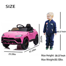 Load image into Gallery viewer, iRerts 12V Ride on Toys for Boys Girls, Licenced Lamborghini Electric Battery Powered Ride on Cars with Remote Control, LED Light, Radio, USB Port, AUX
