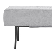 Load image into Gallery viewer, iRerts Bench Seat, 45&quot; Fabric Upholstered Bench Ottoman Bench, Couch Long Bench Ottoman with Steel Legs, Modern Entryway Bench Bed Bench for Entryway Dining Room Living Room Bedroom, Gray
