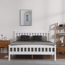 Load image into Gallery viewer, iRerts Full Size Bed Frame, Full Size Wood Bed Frame with Headboard, Modern Full Platform Bed Frame with Slat Support, No Box Spring Needed, Full Bed Frame for Bedroom Apartment, White
