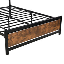 Load image into Gallery viewer, iRerts Metal Queen Platform Bed Frame with Headboard and Footboard, Heavy Duty Queen Bed Frame with Metal Slat Support, No Box Spring Needed, Industrial Queen Size Bed Frames for Bedroom, Black
