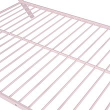 Load image into Gallery viewer, iRerts House Full Bed Frame, Metal Full Size Play House Bed Frame for Kids Teens Boys Girls, Kids Toddlers Tent Bed Frame Full Size with Metal Slats, No Box Spring Needed, Pink
