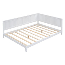 Load image into Gallery viewer, iRerts Full Daybed Frame, Modern Full Daybed Wood Full Bed Frame with Headboard and Sideboard, Full Sofa Bed Frame with Slat Support, Daybed Frame Full Size for Kids Room Bedroom Living Room, White
