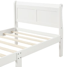 Load image into Gallery viewer, iRerts Wood Twin Platform Bed Frame, Modern Twin Bed Frame with Headboard, Twin Size Wood Platform Bed with Wooden Slat Support, No Box Spring Needed, Easy Assembly, White
