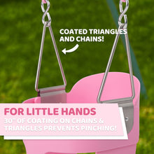 Load image into Gallery viewer, Toddler Kids Swing, High Back Full Bucket Toddler Swing Seat, Outdoor Swing Sets for Kids with Galvanized Chain, Outdoor Kids Tree Swing, Toddler Swing Seat for Backyard Playground Garden
