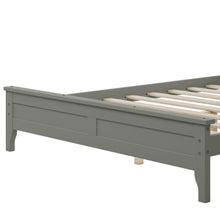 Load image into Gallery viewer, iRerts Full Platform Bed Frame with Headboard and Footboard, Solid Wood Bed Frames Full Size with Slats Support, Oak Top, Modern Full Bed Frame No Box Spring Needed for Kids Adults, Gray
