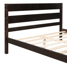 Load image into Gallery viewer, iRerts Wood Full Bed Frame, Espresso Full Platform Bed Frame with Headboard and Footboard, Modern Full Bed Frame No Box Spring Needed for Adults Teens Kids, Full Size Bed Frame with Wood Slat Support
