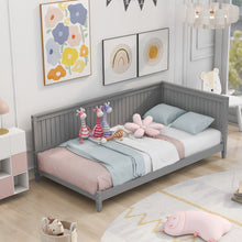 Load image into Gallery viewer, iRerts Twin Daybed Frame, Modern Twin Daybed Wood Twin Bed Frame with Headboard and Sideboard, Twin Sofa Bed Frame with Slat Support, Daybed Frame Full Size for Kids Room Bedroom Living Room, Gray
