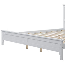 Load image into Gallery viewer, iRerts King Platform Bed Frame with Headboard and Footboard, Solid Wood Bed Frames King Size with Slats Support, Oak Top, Modern King Bed Frame No Box Spring Needed for Kids Adults, White
