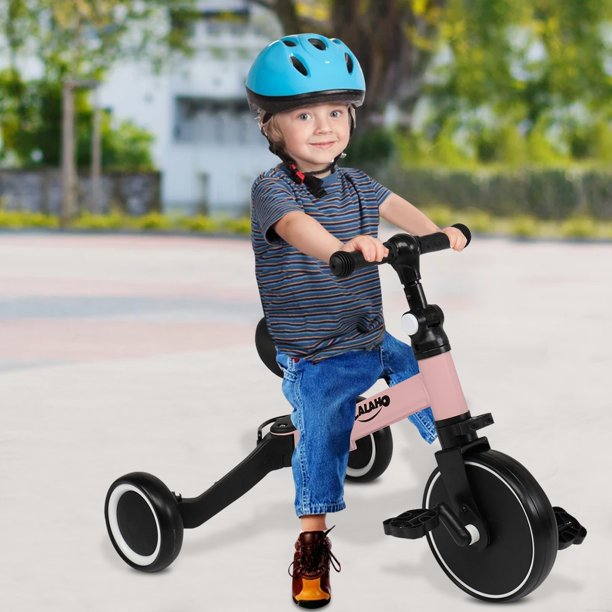 Kids Trike, 3 in 1 Tricycle for kids 2-5 Years Boys Girls, 3 Wheel Pedal Bike with EVA Wheel, Boys Girls Trikes with Adjustable Seat/Handle, Kids Tricycle Pedal Trike for Kids Birthday Gifts