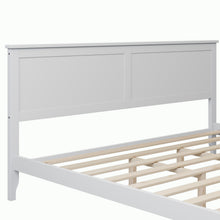 Load image into Gallery viewer, iRerts King Size Bed Frame with Headboard, Wood King Platform Bed Frame for Adults Teens Kids Bedroom, Modern Platform Bed Frame King Size with Slats Support, No Box Spring Needed, White
