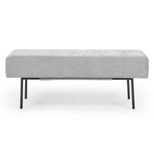 Load image into Gallery viewer, iRerts 45&quot; Bench for Bedroom, Ottoman Bench Seat Upholstered Bedroom Benches, Modern Entryway Bench Couch Long Bench with Steel Legs for Entryway Dining Room Living Room Bedroom End of Bed, Gray
