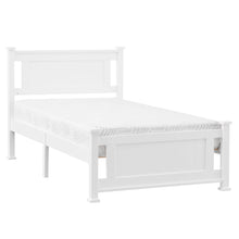 Load image into Gallery viewer, Twin Bed Frame with Headboard, iRerts White Twin Size Platform Bed Frame w/ Slats, Modern Twin Size Bed Frame for Kids Adults, Wood Platform Twin Bed Frame for Bedroom, No Box Spring Needed, R5003
