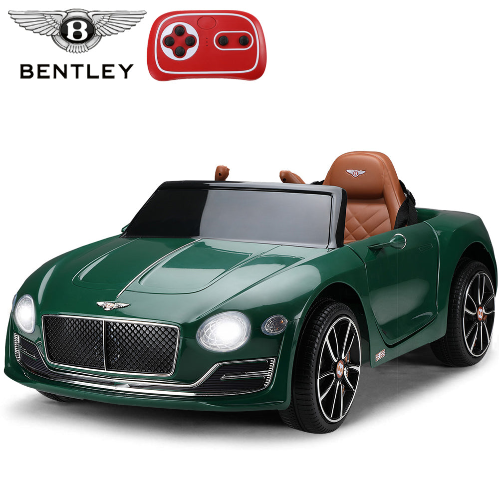 iRerts 12V Bentley Powered Ride on Cars, Kids Ride on Toys with Remote Control, TF Card Slot, AUX Input, USB Interface, Music and LED Light, Electric Vehicles for Kids Boys Girls Gifts, Green