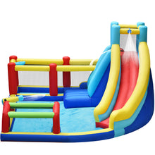 Load image into Gallery viewer, iRerts Bounce House for Kids, Outdoor Bouncy House with Blower, Inflatable Slide Bouncer with Splash Pool, Climbing Wall, Basketball Rim, Soccer Goal, Water Sprinkler, Outdoor Toys for 3-12 Years Old

