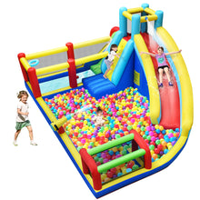 Load image into Gallery viewer, iRerts Bounce House for Kids, Outdoor Bouncy House with Blower, Inflatable Slide Bouncer with Splash Pool, Climbing Wall, Basketball Rim, Soccer Goal, Water Sprinkler, Outdoor Toys for 3-12 Years Old
