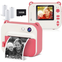 Load image into Gallery viewer, iRerts Instant Camera for Kids, Upgrade Kids Selfie Camera Digital Camera for Girls Boys Age 3-9, Kids Instant Print Camera with Print Paper, 2.4&quot; Screen, HD Digital Video Cameras for Toddler

