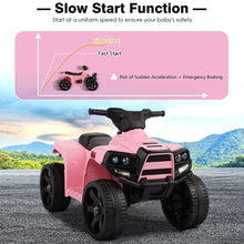 Load image into Gallery viewer, iRerts 6V Kids Ride on Toys, Battery Powered Ride on ATV Cars for Boys Girls Birthday Gifts, Kids Electric Cars for Toddlers, Kids Electric Ride on Vehicles with Headlights, Horn
