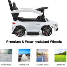 Load image into Gallery viewer, iRerts Kids Ride On Push Car, Mercedes Licensed 3 in 1 Baby Toddlers Push Car, Toddler Ride on Toys for Age 1-3, Kids Toddlers Ride on Cars with Handle, Safety Bars, Music, Horn, Cup Holder
