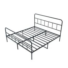 Load image into Gallery viewer, iRerts King Bed Frame with Headboard, Metal King Platform Bed Frame for Kids Teens Adults, Heavy Duty King Size Bed Frame No Box Spring Needed, Easy to Assemble, Black
