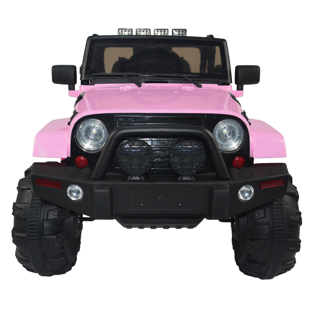 iRerts 12V Battery Powered Ride on Cars with Remote Control, Kids Ride on Trucks for Boys Girls with LED Lights, Music, Spring Suspension, 3 Speeds Ride on Toys for Toddlers Kids 2-6 Ages