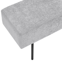 Load image into Gallery viewer, iRerts Bench Seat, 45&quot; Fabric Upholstered Bench Ottoman Bench, Couch Long Bench Ottoman with Steel Legs, Modern Entryway Bench Bed Bench for Entryway Dining Room Living Room Bedroom, Gray
