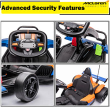 Load image into Gallery viewer, iRerts 24V Licensed Mclaren Battery Powered Go Karts for Kids Boys Girls 6+ Years Old, Kids Ride On Toys with Bluetooth, Music, One Button Start, Seat Belt
