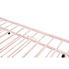 Load image into Gallery viewer, iRerts Twin Size Metal House Bed Frame with Trundle, Modern Twin Platform Bed Frame with Metal Slats, Twin Bed Frame No Box Spring Needed, Twin Size Bed Frame for Kids Bedroom, Pink

