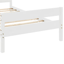 Load image into Gallery viewer, iRerts Twin Bed Frame, Wood Twin Platform Bed Frame with Headboard and Footboard, Modern Twin Size Platform Bed Frame with Slat Slats, Twin Size Bed Frame No Box Spring Needed for Bedroom, White

