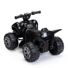 Load image into Gallery viewer, iRerts 6V Ride on ATV Cars, Battery Powered Ride on Toys for Boys Girls Toddlers Birthday Christmas Gifts, Kids Electric Quad Cars with Music, LED Lights, Spray Device, Black
