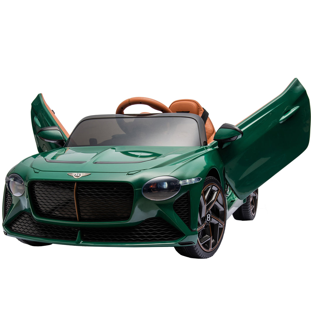 12V Kids Ride on Truck, Bentley Mulsanne Kids Electric Cars with Remote Control, Battery Powered Ride On Car for Boy Girl, Ride On Vehicle Toy with Music, USB/MP3, LED Light, Kids Birthday Gift, Green