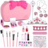 Load image into Gallery viewer, iRerts Kids Makeup Set, 26 Pcs Kids Makeup Kit for Girls Birthday Gifts, Little Girls Real Washable Makeup Kit Toddlers Dress up Set with Cosmetic Case, Birthday Gift Toys for 4-9 Years Girls, Pink
