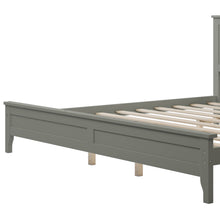 Load image into Gallery viewer, iRerts King Platform Bed Frame with Headboard and Footboard, Solid Wood Bed Frames King Size with Slats Support, Oak Top, Modern King Bed Frame No Box Spring Needed for Kids Adults, Gray
