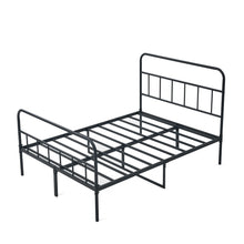 Load image into Gallery viewer, iRerts Full Bed Frame with Headboard, Metal Full Platform Bed Frame for Kids Teens Adults, Heavy Duty Full Size Bed Frame No Box Spring Needed, Easy to Assemble, Black
