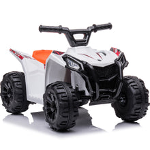 Load image into Gallery viewer, iRerts White Kids ATV 4 Wheeler, 6V Ride on Car with One-button Start, One Speed Forward, Electric Ride on Toy for 18-30 Months Boy Girls, Kids Birthday Gift/Christmas Gift
