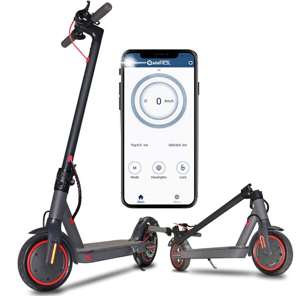 iRerts Adult Electric Scooter, 350W Portable Folding Electric Scooters with Double Braking System, LED Display, 8.5