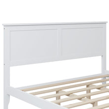 Load image into Gallery viewer, iRerts Queen Platform Bed Frame with Headboard and Footboard, Solid Wood Bed Frames Queen Size with Slats Support, Oak Top, Modern Queen Bed Frame No Box Spring Needed for Kids Adults, White
