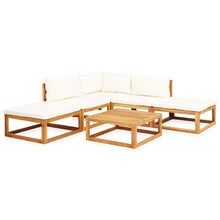 Load image into Gallery viewer, 6 Piece Garden Lounge Set with Cushions Solid Acacia Wood
