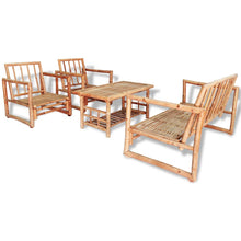 Load image into Gallery viewer, 4 Piece Garden Lounge Set with Cushions Bamboo

