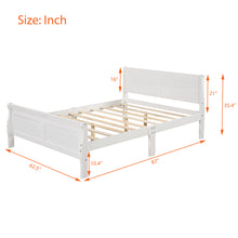 Load image into Gallery viewer, iRerts Platform Bed Frame Queen, Wood Queen Platform Bed Frame with Headboard and Footboard, Modern Queen Size Bed Frame with Wooden Slat Support, Queen Bed Frame No Box Spring Needed, White
