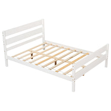 Load image into Gallery viewer, iRerts Full Platform Bed Frame with Headboard and Footboard, Wood Full Size Bed Frame, Modern Platform Bed Frame Full Size with Wood Slat Support, No Box Spring Needed, White
