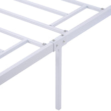 Load image into Gallery viewer, iRerts Metal Twin Platform Bed Frame with Headboard and Footboard, Heavy Duty Twin Bed Frame with Metal Slat Support, No Box Spring Needed, Industrial Twin Size Bed Frames for Bedroom, White

