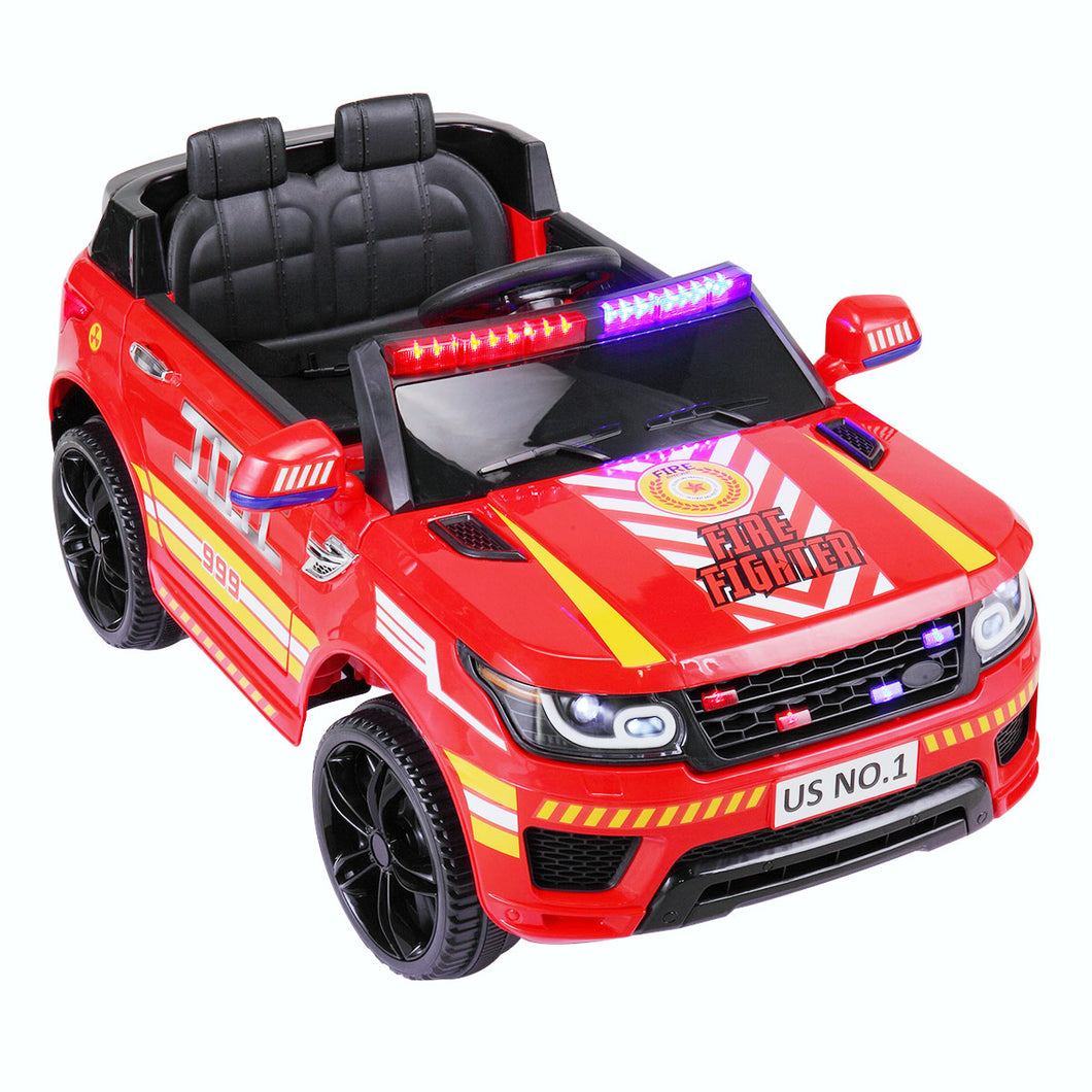 iRerts 12V Kid Ride on Police Car, Kids Ride on Toys for Boys Girls, Battery Powered Kids Electric Car with Remote Control, Siren, Flashing Lights, Music, 3-5 Years Old Kids Birthday Gifts, Red