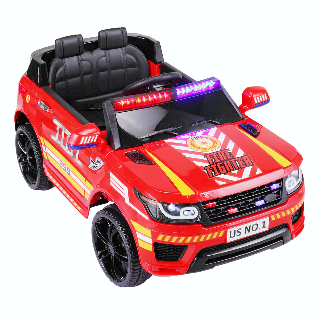 12V Ride on Police Cars with Remote Control, iRerts Battery Powered Electric Vehicles for Kids Boys Girls Gifts, Kids Ride on Toys with Siren and Music, Kids Electric Cars for 3-5 Years Old, Red