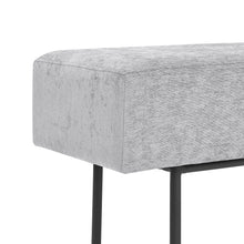 Load image into Gallery viewer, iRerts Bench Seat, 45&quot; Fabric Upholstered Bench Ottoman Bench, Couch Long Bench Ottoman with Steel Legs, Modern Entryway Bench Bed Bench for Entryway Dining Room Living Room Bedroom, Gray
